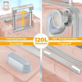 Kesser 4-Rollen 75 cm / 120 l rosa