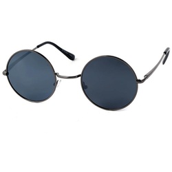 Goodman Design Retrosonnenbrille Damen und Herren Sonnenbrille mit Federbügel und Etui schwarz