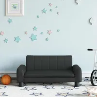 Kindersofa Schwarz 70x45x30 Cm Kunstleder