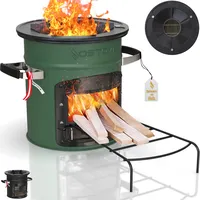 OSTOVE Raketenofen - Der innovative Holzofen ideal für Camping und Kochen im Freien (MILITARY-GREEN)