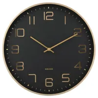 Karlsson Wanduhr, Elegance Glow Black (40 cm, Dekoration, Uhren,
