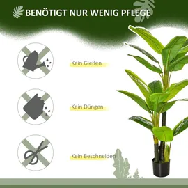 Homcom künstliche Pflanze-17L x 17B x150H cm-Grün - Gruen