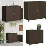 Vidaxl - Gartenschrank Braun 83x45x76 cm Poly Rattan - Outdoor-Schrank - Gartenschrank - Stauraum - Gartenorganisation - Rattan Gartenmöbel - Home &