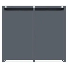 FM-SOLAR Mülltonnenbox 132 x 80 x 116 cm anthrazit