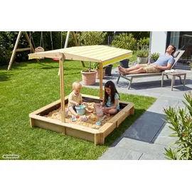 needs&wants® Sandkasten Sunplaya4 113 x 113 x 113 cm mit Abdeckung