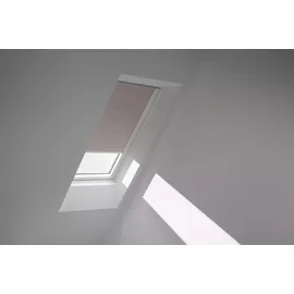 VELUX Verdunkelungsrollo DKL P10 4580SWL Helltaupe 4580, GGU,Manuell,VELUX,weiße Schiene