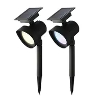 MARELIDA LED Solar Gartenstrahler Gartenspot - 8 Lichtfunktionen -