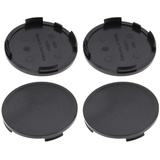 4 Nabenkappen Ø 63,8 mm - 61,5 mm / flach schwarz / Klebefläche