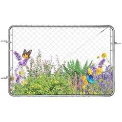 VEVOR Gartentür 183x122cm Maschendrahtzauntor 61-183cm Öffnung OHNE Pfosten