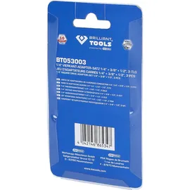 BRILLIANT TOOLS Vierkant-Adapter-Satz 1/4' + 3/8' + 1/2', 3-tlg.
