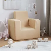vidaXL Kindersofa Modell 8 90 x 200 cm Polyester weiß creme