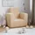 vidaXL Kindersofa Modell 8 90 x 200 cm Polyester weiß creme