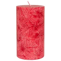 Kerzenfarm Hahn Stearin Stumpenkerze 9 cm rot