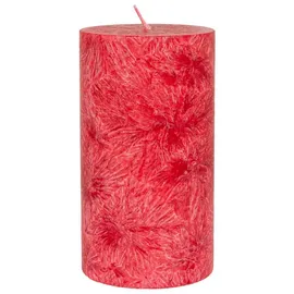 Kerzenfarm Hahn Stearin Stumpenkerze 9 cm rot