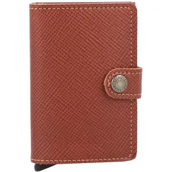Secrid Miniwallet Saffiano Kreditkartenetui RFID Leder 6,5 cm caramel