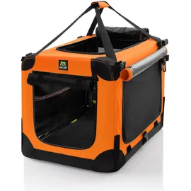 Maelson Soft Kennel Neon-Orange, 62 cm - faltbare Hunde-Transportbox