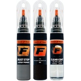 FIRANTO Lackstift Autolack Reparaturset für Peugeot Motorcycles NK Pearl Black - 3-in-1 Autolack Kratzer Reparaturstift 15ml Grundierung, Klarlack