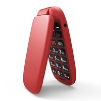 ukuu Klapphandy 1,8" GSM Mobiltelefon Dual SIM Seniorenhandy ohne Vertrag mit großen Tasten und Batterie mit großer Kapazität Kinderhandy - Rot