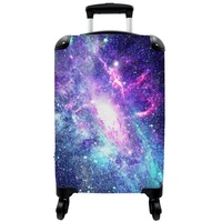 NoBoringSuitcases.com© Kinderkoffer Sternenhimmel - Rosa - Weltraum - Kinder - Junge 55x35x20cm, 4 Rollen, Reisetasche mit rollen, Handgepäck für Ferien, Kindertrolley, Koffer bunt