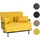 Mendler Schlafcouch Stoff 1-Sitzer Gelb