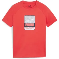 PUMA Kinder Shirt ACTIVE SPORTS Graphic Tee, ACTIVE RED, 176