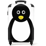 NoBoringSuitcases.com© Kinderkoffer Tierporträt - Pinguin - Kinder 55x35x20cm, 4 Rollen, Kinder Koffer Klein, Trolley Handgepäck bunt 35 cm x 55 cm x 20 cm