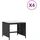 vidaXL Gartenhocker mit Kissen 40 x 40 x 35 cm schwarz 4 St.