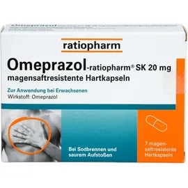 Ratiopharm Omeprazol-ratiopharm SK 20 mg magensaftr.Hartkaps. 7 St.