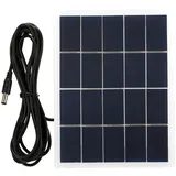 3 W 5 V Solarpanel mit DC-Anschluss, Silizium, Polykristallin, Solarzelle, DIY, wasserdicht, Camping, tragbar, Leistung Solarpanel, kompatibel mit 3,7 V Akku, Straßenlaterne, Gartenleuchte, Pumpe