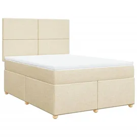 vidaXL Boxspringbett 140 x 200 cm Creme
