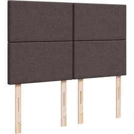 vidaXL Boxspringbett mit Matratze Dunkelbraun 140x200 cm Stoff