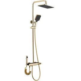 REA Duschgarnitur mit Thermostat Gold 115 cm