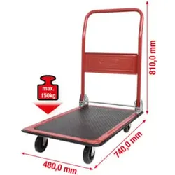 KS Tools Plattformwagen für Lager und Werkstatt, 150kg