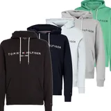 Neu! Tommy Hilfiger Hoodie DUNKELBLAU LOGO Kapuzenpullover Pullover Gr: M Hoody Sweatshirt - Dunkelblau - M