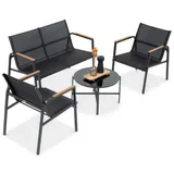 beautysofa THAITI Set 4-tlg. Schwarz