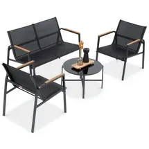 beautysofa THAITI Set 4-tlg. Schwarz