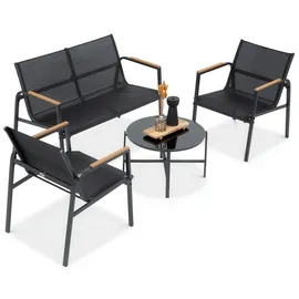 beautysofa THAITI Set 4-tlg. Schwarz
