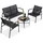 beautysofa THAITI Set 4-tlg. Schwarz
