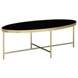 Wohnling Couchtisch WL5.993 Glas schwarz oval 110 x 40 x 56 cm