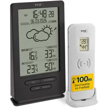TFA Moderne Funk Wetterstation grau 35.1162.10