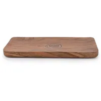 Decoris Frühstücksbrettchen 22x12cm Holz Akazie rechteckig rutschfest Brotzeitbrett Vesperbrett