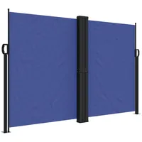 vidaXL Seitenmarkise 160 x 600 cm Blau Polyester
