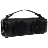 Nedis Bluetooth Party Boombox 5 hrs 2.0 24 W | Medienwiedergabe: AUX | USB Verknüpfbar | Tragegriff | Partylicht | Schwarz