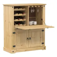 vidaXL Weinschrank Corona 97x45x114 cm Massivholz Kiefer