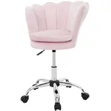 ML-Design Drehstuhl Samt Hellrosa