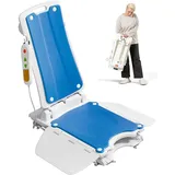 VOCIC AX07 Badewannenlift, Badewannenlifter für Senioren elektrisch, Badewannensitz mit wasserdichtem Motor, Aufladbare Handsteuerung und Saugfüße, Badewannen Einstiegshilfe, belastbar bis 136 kg