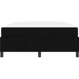 vidaXL Boxspringbett Schwarz 140 x 200 cm Stoff