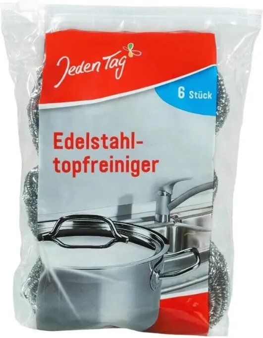 Jeden Tag Edelstahl-Topf-Reiniger 6 Stück
