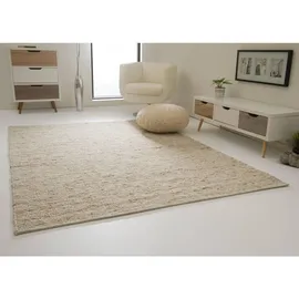 Steffensmeier Handwebteppich, aus 100% Schurwolle - Natur, Größe: 170x230 cm