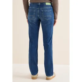 Cecil Comfort-fit-Jeans CECIL, Damen, Gr. 33, Länge 32, mid blau wash, Jeans, 77% Baumwolle, 20% Polyester, 3% Elasthan, unifarben, knöchellang, Jeans, Middle Waist